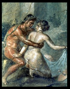 Satiro e Menade, dettaglio di un affresco a Pompei da Unbekannter Künstler
