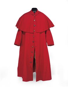 Cappotto con mantella scarlatta dalle livree del domestico della famiglia Spencer, fine XIX - inizio XX secolo da Unbekannt
