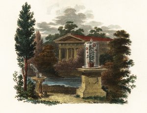 Invenzioni scientifiche di Stephen Hales in un giardino