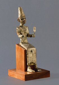 Figurina seduta di Baal, il dio cananeo della guerra, Megiddo, c.1300-1200 a.C. da Unbekannt
