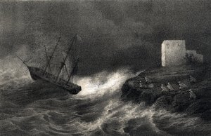 Naufragio dei brigantini "Aventure" e "Silene" sulla costa algerina, 15 maggio da Unbekannter Künstler