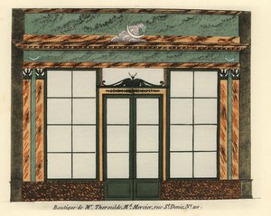 Vetrina del negozio di merceria di Monsieur Theroulde da Unbekannter Künstler