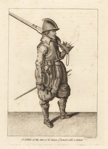 Soldato del tempo di Giacomo I armato di caliver o archibugio da Unbekannt