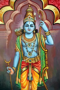 Tempio indù Sri Vadapathira Kaliamman. Avatar di Vishnu. Signore Rama 7ª incarnazione. Singapore