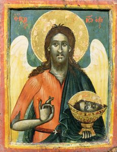 San Giovanni Battista, icona della Grecia centrale da Unbekannter Künstler