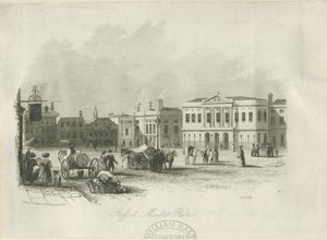 Stafford - Piazza del Mercato: incisione, c.1841 da Unbekannt