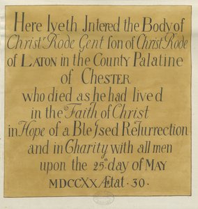 Stafford - Iscrizione Monumentale nella Chiesa di St. Mary