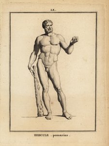 Statua di Ercole Pomario, eroe e dio romano, con una grande clava da Unbekannt