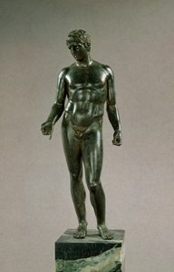 Statua di Mercurio, adattamento del Discophoros greco di Policleto, Romano, 25-50 d.C. da Unbekannt