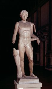 Statua di un giovane con gli attributi di Mercurio, romana (marmo)