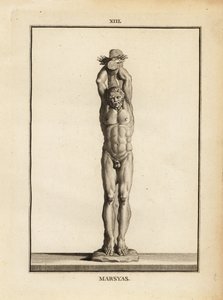 Statua del satiro Marsia che riceve la punizione di Apollo, scuoiato vivo da Unbekannt