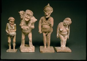 Statuette di attori e attrici, Ellenistico, c.325-50 a.C. (terracotta)