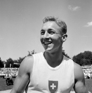 Svizzera Ginnastica Artistica Hans Eugster (foto in b/n) da Unbekannt