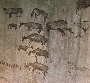 Tanzania, Regione di Dodoma, disegni rupestri