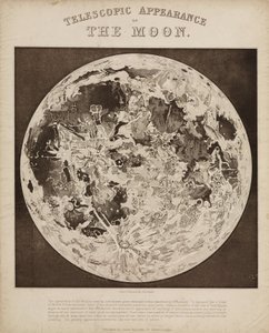 Aspetto telescopico della Luna, c 1851 da Unbekannter Künstler
