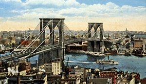 Il ponte di Brooklyn, New York da Unbekannter Künstler