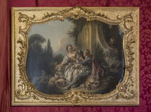 Il Pastore Galante o la Ghirlanda. Dipinto di François Boucher (1703-1770). Parata della Principessa o sala delle parate. Hotel de Soubise, Parigi da Unbekannt