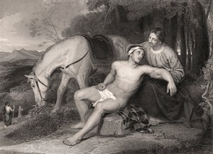 Il buon samaritano da Unbekannter Künstler