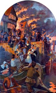 Il grande incendio di Londra da Unbekannter Künstler