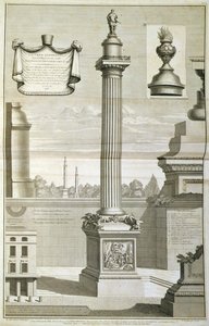 Il Monumento progettato da Christopher Wren da Unbekannt