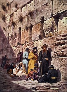 Il Muro del Pianto a Gerusalemme, inizio XX secolo da Unbekannter Künstler