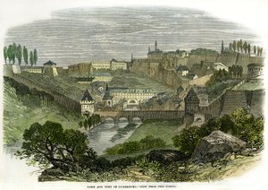 La città e il forte di Lussemburgo visti da nord da Alec Hunter