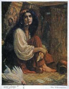 La chiromante, inizio XX secolo (illustrazione) da Unbekannter Künstler