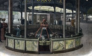 Turismo termale: la fonte della Sainte Grille a Vichy, Allier 1905 ca. (turismo termale: la fonte Sainte-Grille a Vichy, Francia) da Unbekannter Künstler