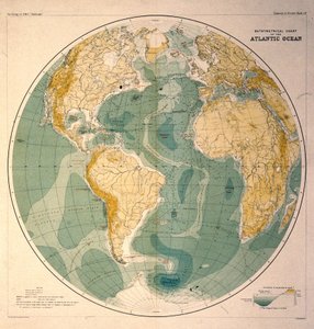 Tre carte della distribuzione dei sedimenti, dai rapporti della crociera Challenger