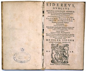 Pagina del titolo dal libro di Galileo sulla teoria astronomica da Unbekannt