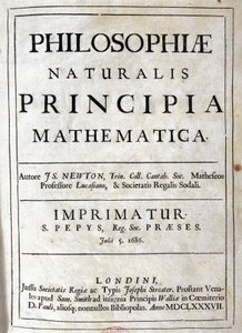 Pagina del titolo dei Principia Mathematica di Newton da Unbekannt