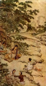 Due delle quattro arti: scrittura e musica da Unbekannter Künstler