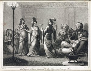 Un harem egiziano, animato dalle danzatrici e dalle almee da Unbekannt