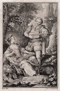 Scena di genere senza titolo, Parigi 1766 da Unbekannter Künstler