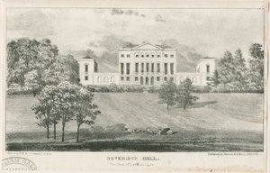 Uttoxeter - Doveridge Hall: litografia, nd [c 1839] da Unbekannt