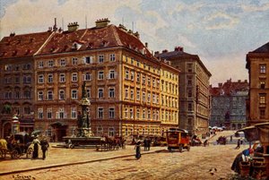 Vienna Freiung, inizio XX secolo (cartolina) da Unbekannter Künstler