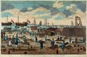 Veduta vicino a Woolwich, Kent, Inghilterra, che raffigura l