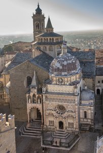 Veduta di Piazza Duomo, Bergamo Alta, Italia