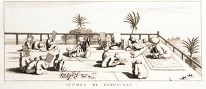 Vista di una madrasa, scuola religiosa, Egitto - Illustrazione dall