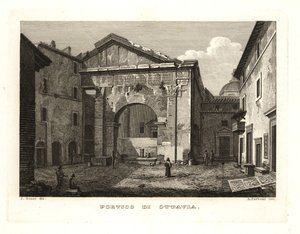 Veduta del Portico di Ottavia, Roma da Unbekannt