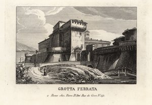 Veduta della città castello romana di Grottaferrata, Roma da Unbekannt