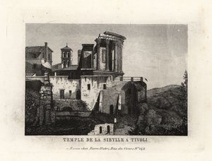 Vista del Tempio della Sibilla o Tempio di Vesta a Tivoli da Unbekannt