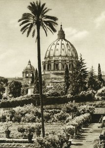 Veduta dei Giardini Vaticani e della Basilica di San Pietro a Roma da Unbekannt