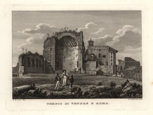 Veduta delle rovine del Tempio di Venere e Roma, Roma da Unbekannt