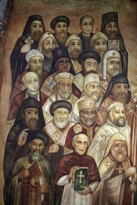 Dipinto murale nel santuario copto di San Marco, Abbassya Il Cairo Egitto da Unbekannt