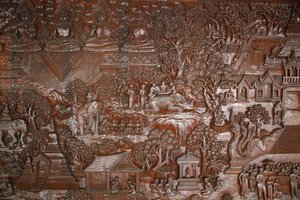 Wat Phra Doi Suthep, Chiang Mai. Rilievo. Thailandia