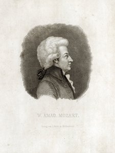 Incisione di Wolfgang Amadeus Mozart da Unbekannt