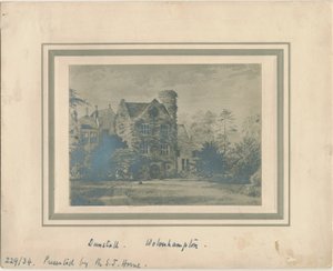 Wolverhampton - Dunstall Hall: fotografia di un acquerello, nd [c 1860] da Unbekannt
