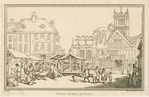 Wolverhampton - Piazza del Mercato: incisione, nd [c 1799] da Unbekannt