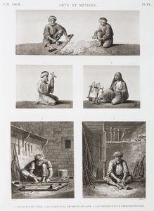 Lavoratori tessili e del legno, Egitto, c. 1798 da Unbekannt